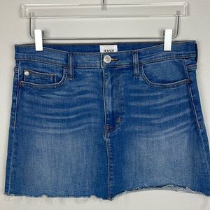 Hudson | Denim Miniskirt | Vivid Cutoff Frayed Hem | Stretch Cotton | Size 29